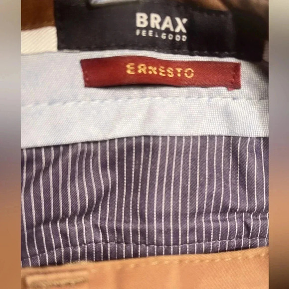 BRAX Ernesto camel peach comfortable casual lightweight 2 pocket chino pants 34 - Picture 4 of 5